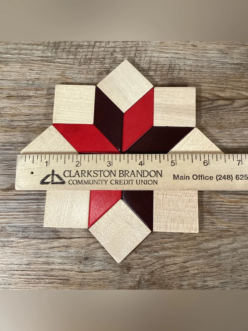 Vintage Wood Trivets - Bamboo Bead And West Germany Quilt Star